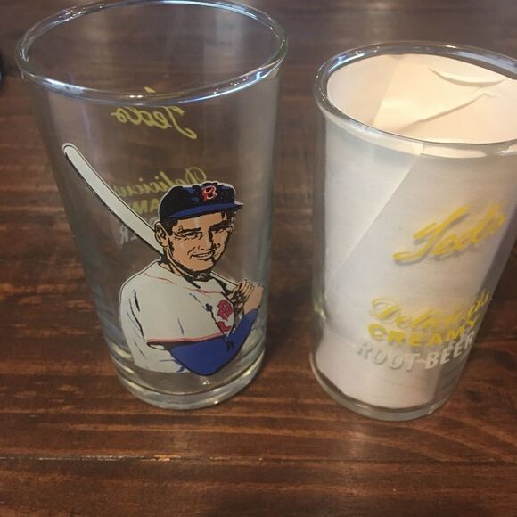 Ted Williams vintage small drinking glasses baseball sports collectibles - Picture 4 of 4